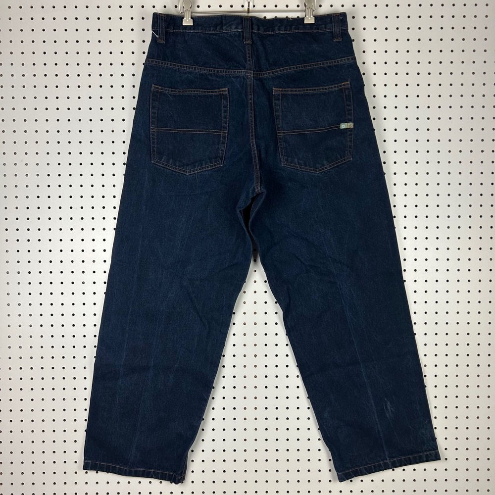 Southpole Baggy Loose Fit Denim Jeans Dark Wash Blue 36x32 Pinkman Y2K Hip Hop